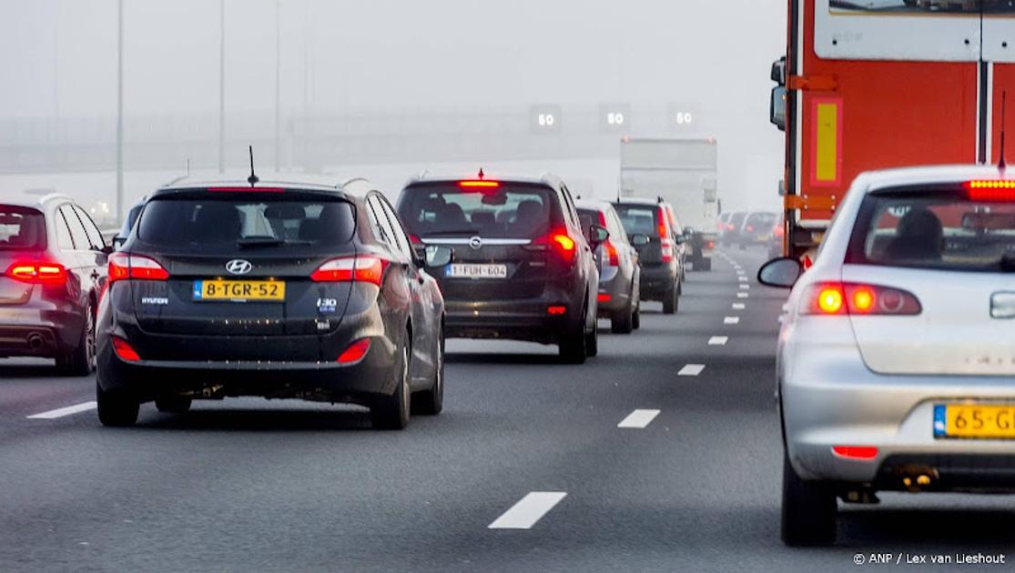 File op de A4 richting Den Haag door NAVO-top