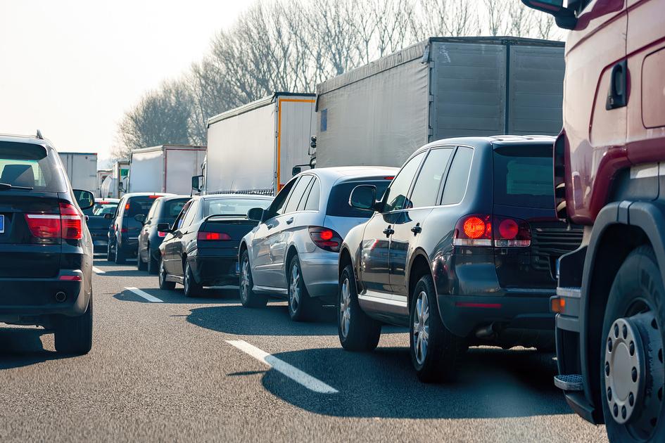 file op de snelweg
