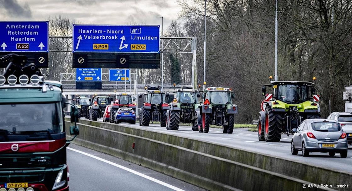 Volgens ANWB nog geen files door boerenprotest
